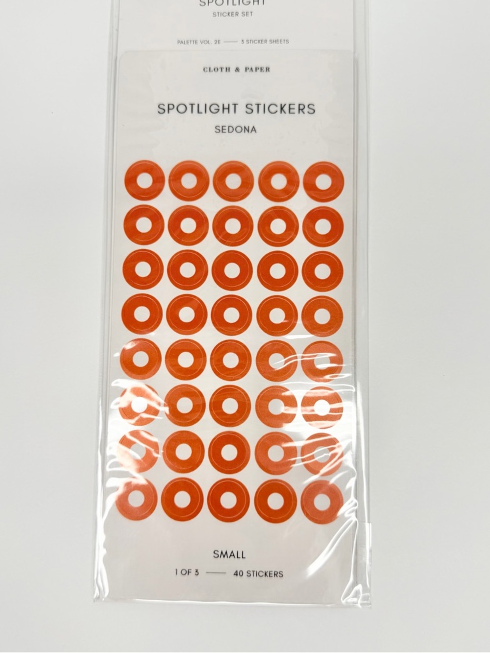 Cloth & Paper Spotlight Sticker bundle: multi-color round stickers. New - Picture 8 of 9
